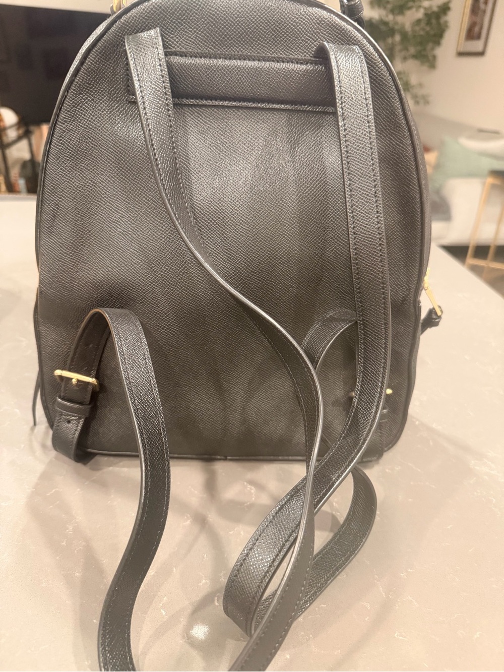Coach Black Leather Backpack with Gold Hardware - Picture 5 of 7